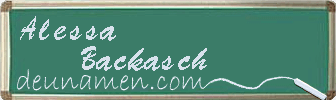 Alessa Backasch Visitenkarte